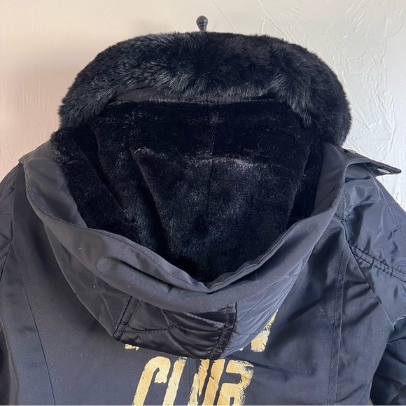 NWOT La Coalition VEGAN CLUB Fur Lined Coat - Picture 9 of 13